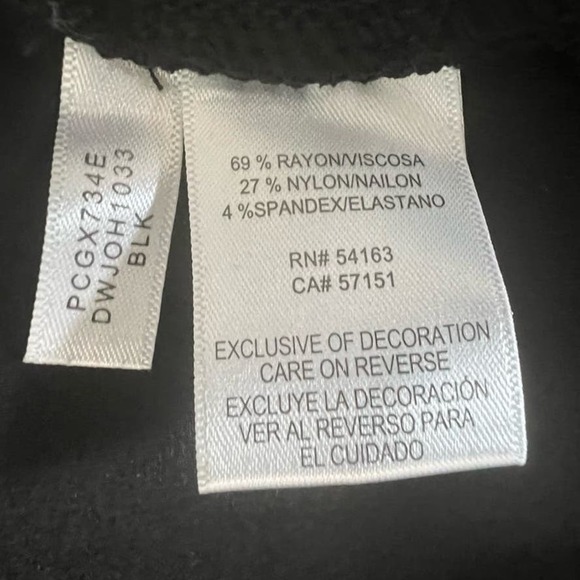 DKNY Ponte Tapered Leg Pants, Black, 2X, Stretch, Work Wear, Comfort, Plus Size - Picture 7 of 8